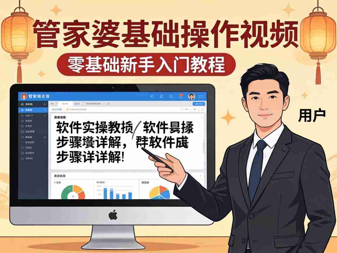 管家婆基础操作视频 零基础新手入门教程 软件实操步骤详解