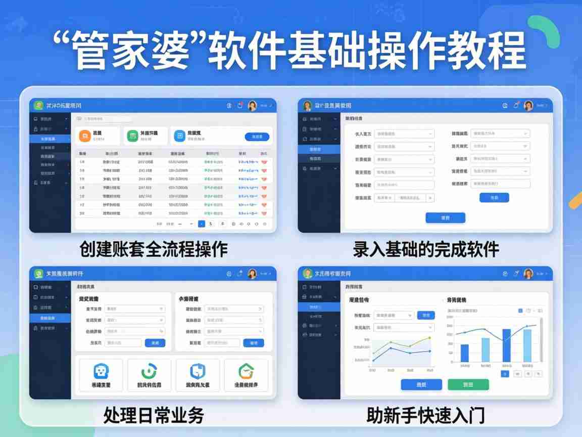 管家婆基础操作视频 新手零基础入门教程 软件实操全流程教学
