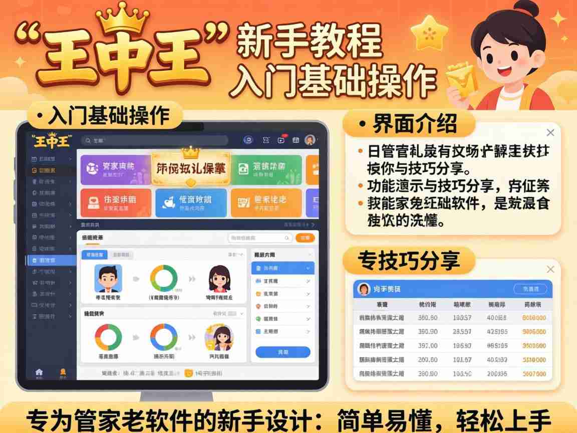 王中王中特免费公开资料选1王中王 管家婆软件零基础新手实操教程与使用技巧