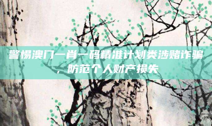 警惕澳门一肖一码精准计划类涉赌诈骗,防范个人财产损失
