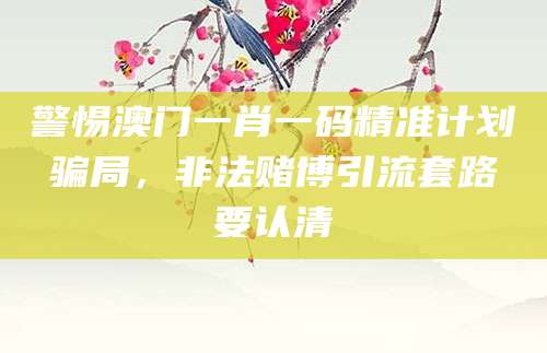 警惕澳门一肖一码精准计划骗局,非法赌博引流套路要认清