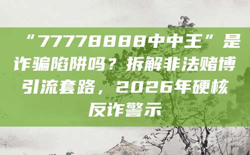 “77778888中中王”是诈骗陷阱吗?拆解非法赌博引流套路,2026年硬核反诈警示